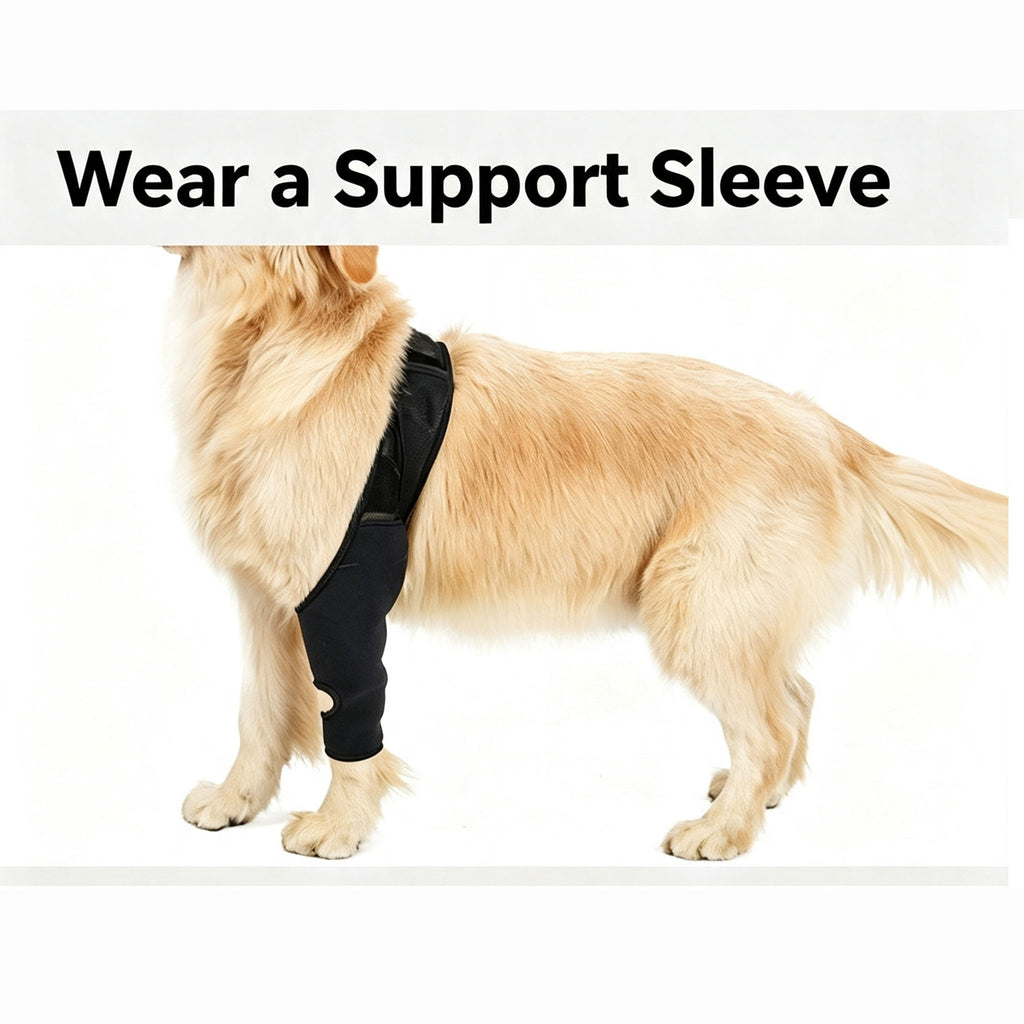 Adjustable Dog Leg Joint Knee Brace, Neoprene Canine Leg Support Sleeve for Injury Recovery, Post Surgery Protection & Arthritis Relief, Fits All Four Legs