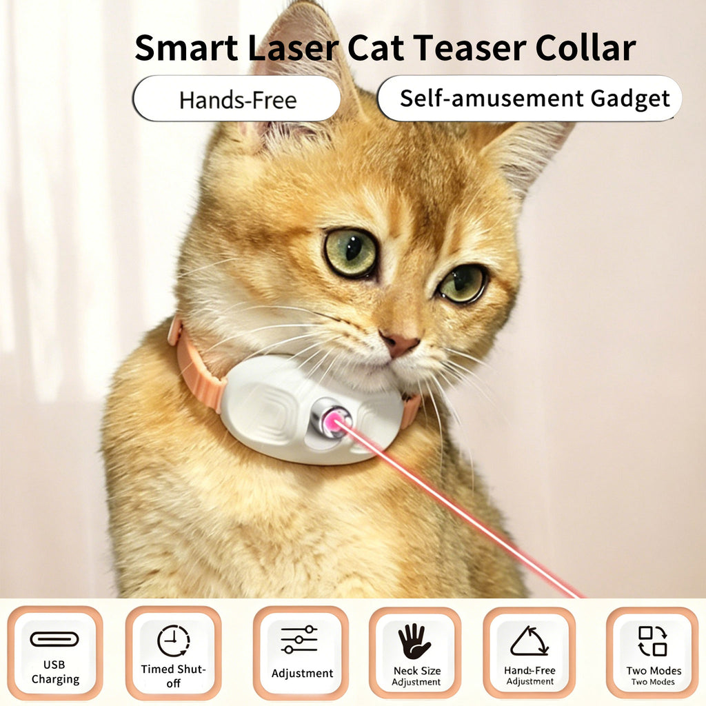Automatic Laser Cat Collar | USB Rechargeable Interactive Kitten Play Toy