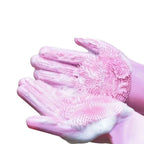 Thickened Silicone Pet Grooming Gloves, Up to 3000 Soft Massage Bristles, Dog Cat Bathing Brush Glove, Splash‑Resistant Deshedding Glove for Long & Short Haired Pets