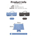 Portable Foldable Outdoor Pet Travel Mat, Reversible Scratch & Wear‑Resistant Water‑Repellent Sleeping Pad for Dogs & Cats, With Carry Handle, Denim Blue & Dark Grey, S/M/L Sizes