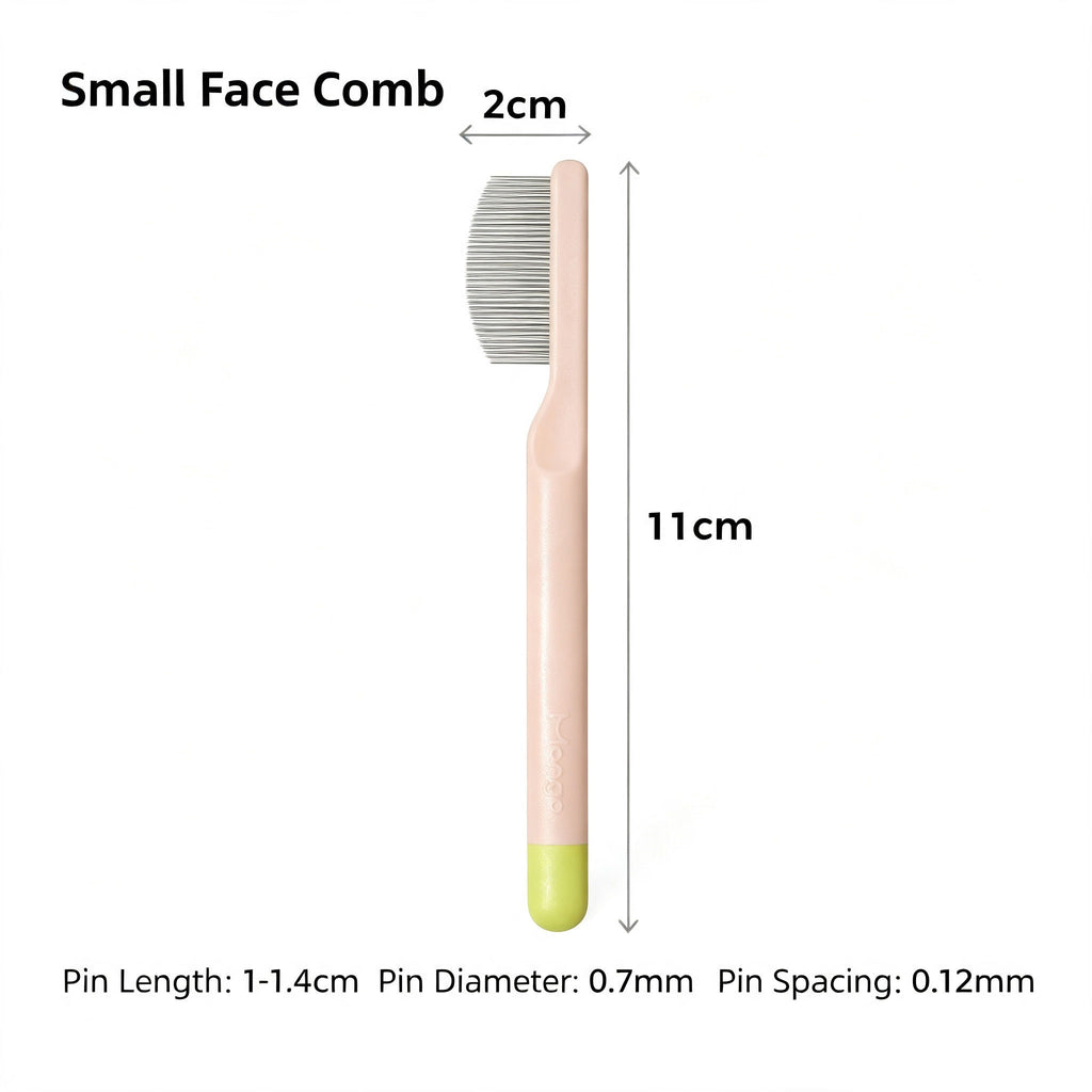 Pet Fine Tooth Face Comb, Gentle Grooming Comb for Cats & Small Dogs, for Tear Marks, Chin & Paw Area Grooming