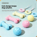 Dog TPR Chew Toy,Macaron Color Teething Stick,Durable Bite‑Resistant Dental Toy for Puppy & Adult Dog,Boredom Relief Interactive Toy