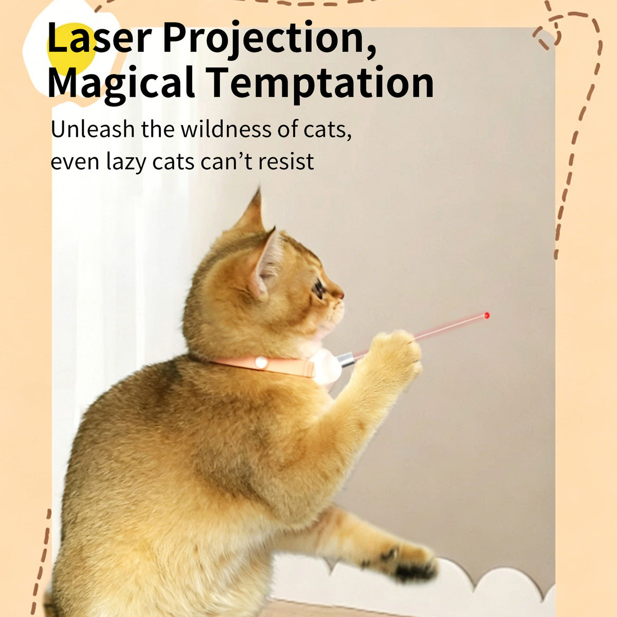 Automatic Laser Cat Collar | USB Rechargeable Interactive Kitten Play Toy