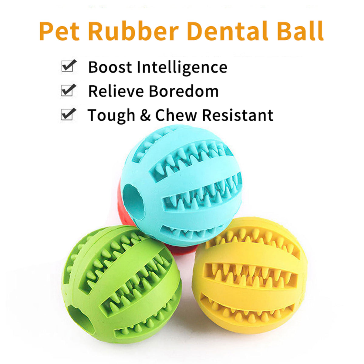 Watermelon‑Shaped TPR Treat Dispensing Ball, Interactive Chew Toy for Dogs & Cats, Slow Feeder Enrichment Toy, 3 Sizes Available