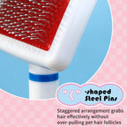 V‑Shaped Steel Pin Pet Grooming Comb, Gentle Loose Hair Remover, Daily Grooming Brush for Cats & Small Dogs