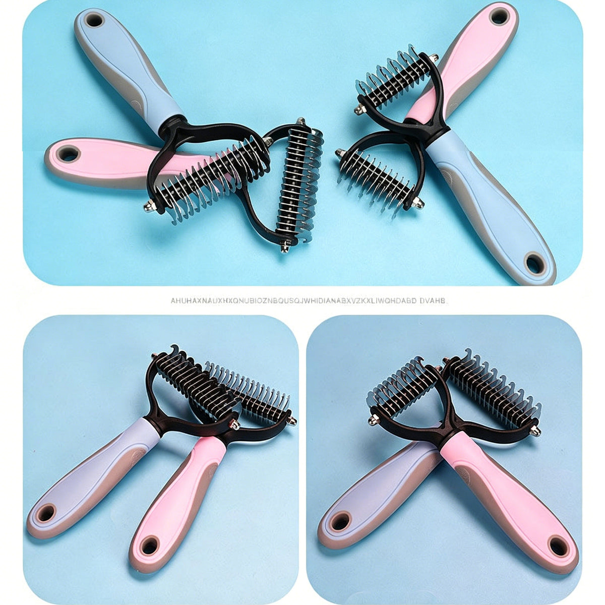 Double‑Sided Pet Dematting Comb for Dogs & Cats, Detangler Tool for Matted Tangled Fur, Summer Grooming & Thinning Brush