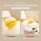 Silicone Pet Bath Brush | Shampoo Dispenser for Dogs & Cats