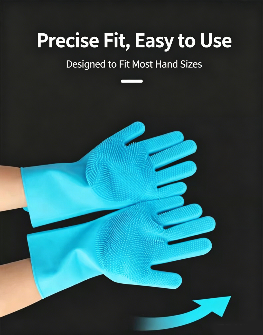 Thickened Silicone Pet Grooming Gloves, Up to 3000 Soft Massage Bristles, Dog Cat Bathing Brush Glove, Splash‑Resistant Deshedding Glove for Long & Short Haired Pets