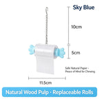 Candy-Style Bird Shredding Toy – Refillable Paper Roll Chew Toy for Parakeets, Cockatiels & Lovebirds