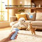 Interactive Electric Cat Teaser — Retractable String Toy with Pom-Pom