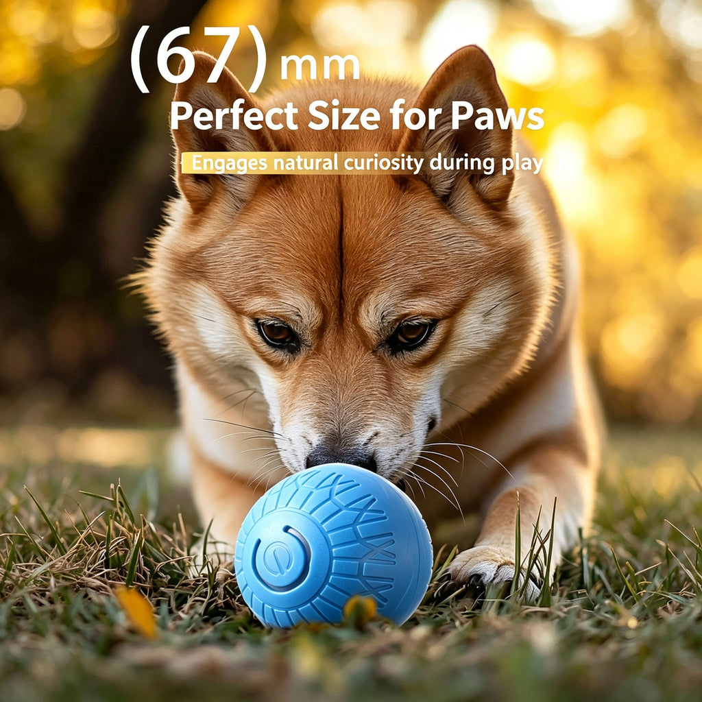 Interactive Automatic Rolling Dog Toy, USB‑C Rechargeable Moving Pet Ball for Small & Medium Dogs, Enrichment Play Toy for Indoor Outdoor Use