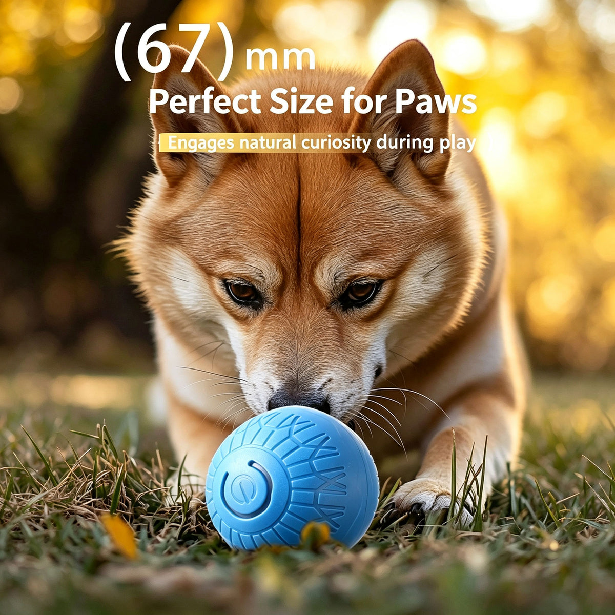 Interactive Automatic Rolling Dog Toy, USB‑C Rechargeable Moving Pet Ball for Small & Medium Dogs, Enrichment Play Toy for Indoor Outdoor Use