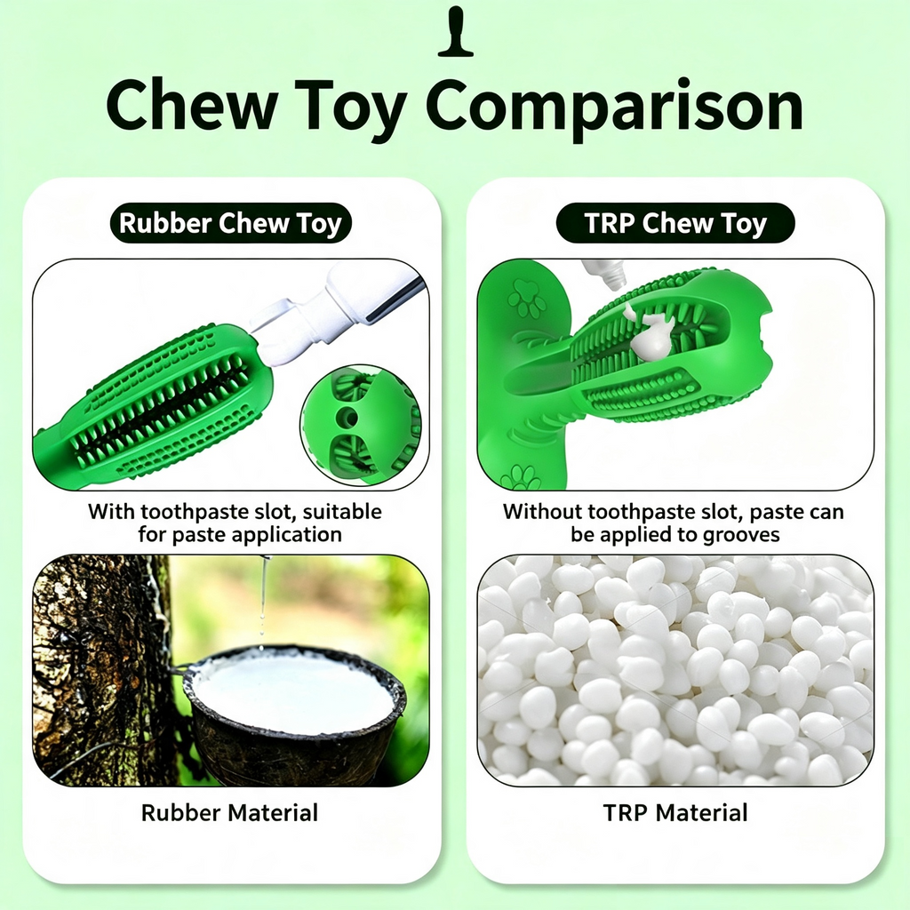 Durable Rubber Dog Chew Stick, Safe Teething Toy, Teeth Cleaning Interactive Play Toy for Medium Large Dogs