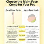 Pet Fine Tooth Face Comb, Gentle Grooming Comb for Cats & Small Dogs, for Tear Marks, Chin & Paw Area Grooming