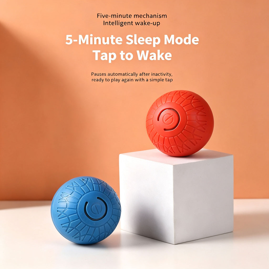 Interactive Automatic Rolling Dog Toy, USB‑C Rechargeable Moving Pet Ball for Small & Medium Dogs, Enrichment Play Toy for Indoor Outdoor Use