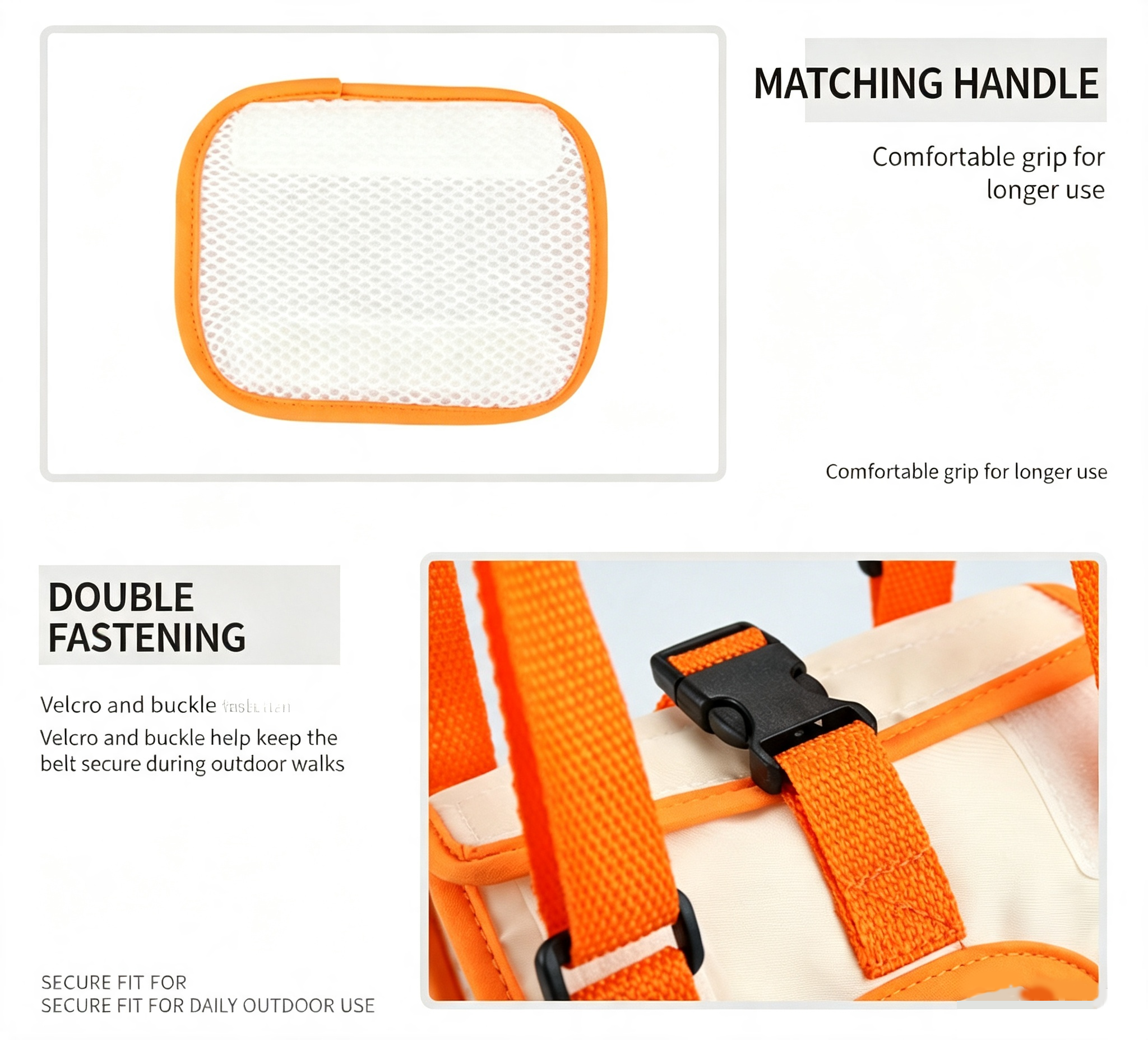 Dog Rear Leg Support Harness | Adjustable Lift Sling for Senior Injured Dogs Orange S-XL