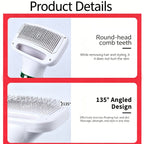 2‑in‑1 Pet Hair Dryer Brush, 300W Low‑Noise Hot Air Grooming Comb, 3 Speed Adjustable, Detangling & Drying Brush for Dogs & Cats, 110‑230V Multi‑Plug