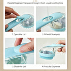 Silicone Pet Bath Brush | Shampoo Dispenser for Dogs & Cats