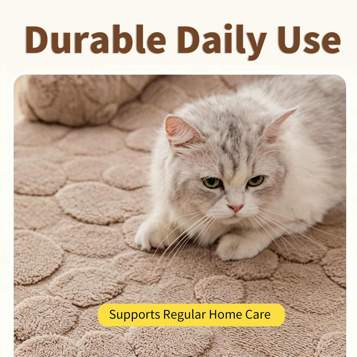 Pet Sofa Mat, Soft Plush Pet Couch Cover Mat, Non‑Slip Base Pet Cushion for Cats & Dogs for Home Furniture Protection