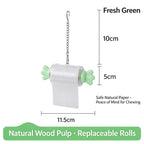 Candy-Style Bird Shredding Toy – Refillable Paper Roll Chew Toy for Parakeets, Cockatiels & Lovebirds