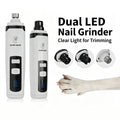 Rechargeable Electric Pet Nail Grinder, Low‑Vibration Quiet Nail Trimmer with Dual LED Lights, 2‑Speed for Dogs & Cats, Comes with 2 Extra Grinding Heads
