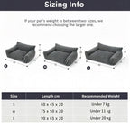 Luxury Removable Washable Mini Pet Sofa Couch, 3 Sizes Soft PP Cotton Sponge Dog Cat Bed