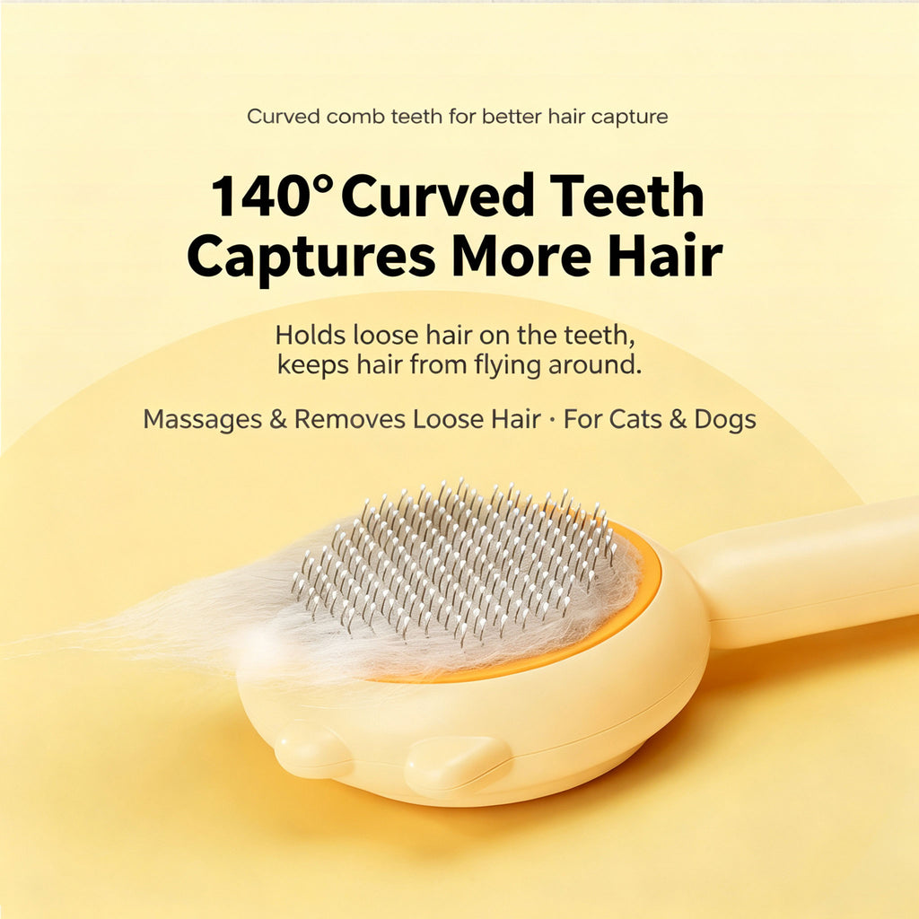 The Self-Cleaning Slicker Brush Cats & Dogs Actually Enjoy