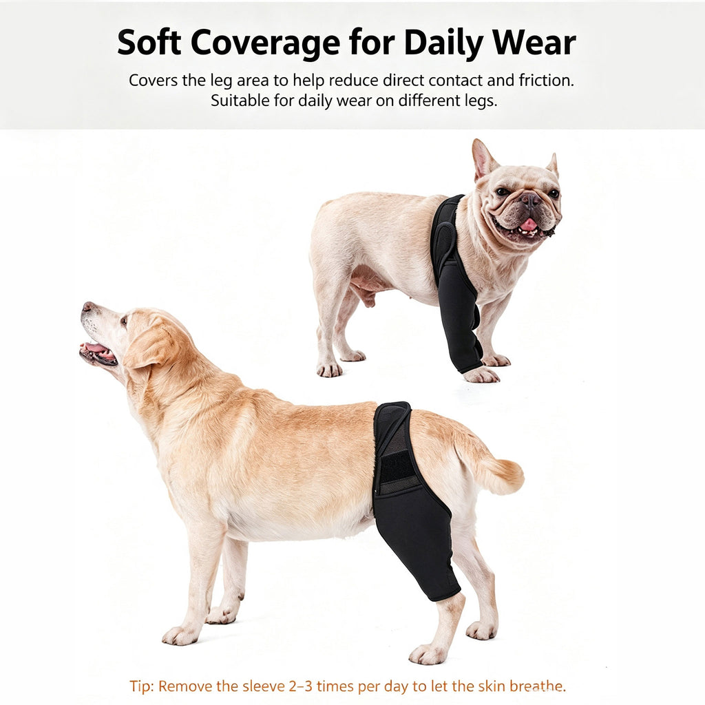 Adjustable Dog Leg Joint Knee Brace, Neoprene Canine Leg Support Sleeve for Injury Recovery, Post Surgery Protection & Arthritis Relief, Fits All Four Legs