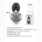 800ml Foldable Silicone Pet Water Bottle, Portable Leak‑Resistant Dog Water Dispenser with Detachable Strap for Outdoor Walking Hiking