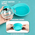 Portable Pet Water Bottle, Spherical Travel Dog Water Cup with Lanyard, Leak‑Proof Outdoor Drinking Dispenser for Walking Hiking Trips for Small Medium Dogs
