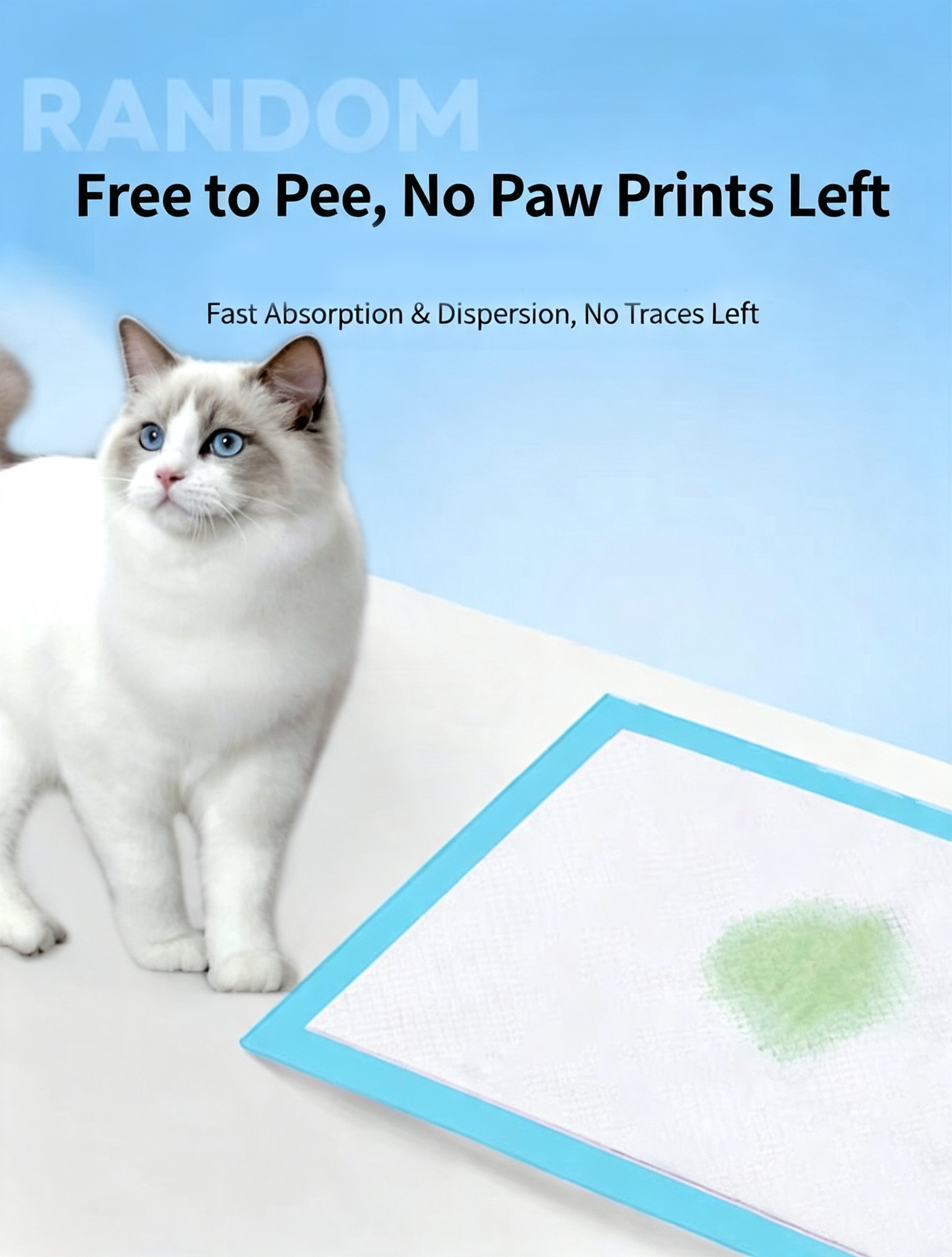 Disposable Pet Training Pads, Absorbent Puppy Pee Pads for Dogs & Cats, Leak-Proof Pet Underpads