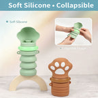 Collapsible Silicone Pet Travel Water Bottle | Portable Dog Water Dispenser for Walking Hiking Outdoor Trips