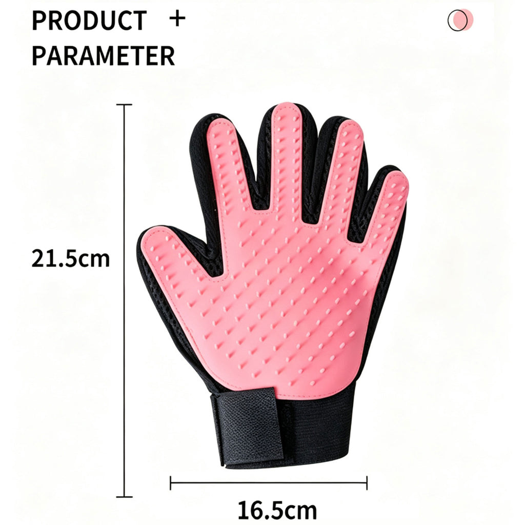 Pet Grooming Glove — Gentle Deshedding & Massage Brush for Dogs & Cats