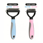 Double‑Sided Pet Dematting Comb for Dogs & Cats, Detangler Tool for Matted Tangled Fur, Summer Grooming & Thinning Brush