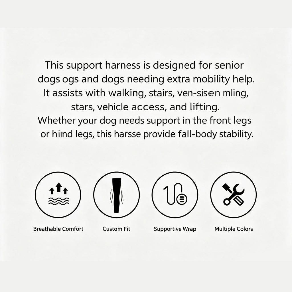Full Body Support Dog Lift Harness | Mobility Aid for Senior, Injured & Disabled Dogs