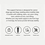 Full Body Support Dog Lift Harness | Mobility Aid for Senior, Injured & Disabled Dogs
