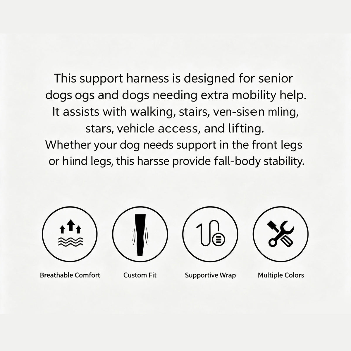 Full Body Support Dog Lift Harness | Mobility Aid for Senior, Injured & Disabled Dogs