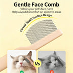 Pet Fine Tooth Face Comb, Gentle Grooming Comb for Cats & Small Dogs, for Tear Marks, Chin & Paw Area Grooming