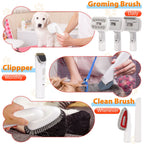 All‑in‑One Pet Grooming Vacuum Kit｜Low‑Noise Strong Hair‑Suction with 12 Attachments for Dogs & Cats