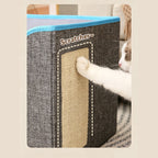 2‑Tier Foldable Cat House with Sisal Scratcher, Washable 2‑Story Cat Cube Bed, All‑Season Breathable Cat Condo