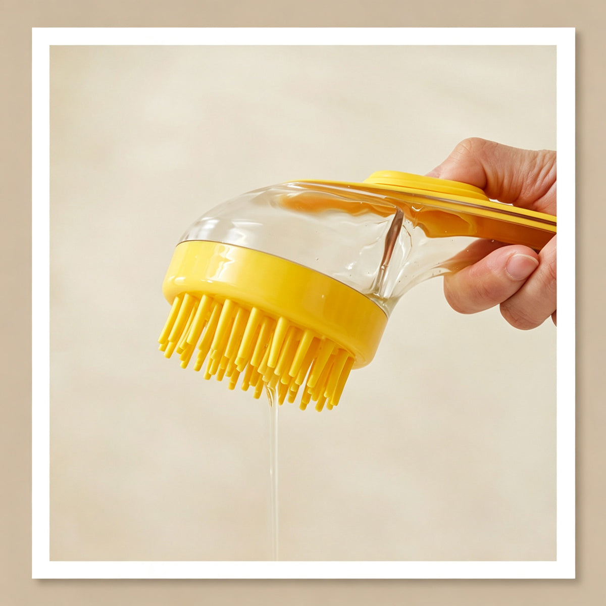 Silicone Pet Bath Brush | Shampoo Dispenser for Dogs & Cats