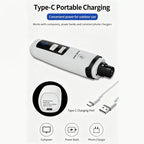 Rechargeable Electric Pet Nail Grinder, Low‑Vibration Quiet Nail Trimmer with Dual LED Lights, 2‑Speed for Dogs & Cats, Comes with 2 Extra Grinding Heads