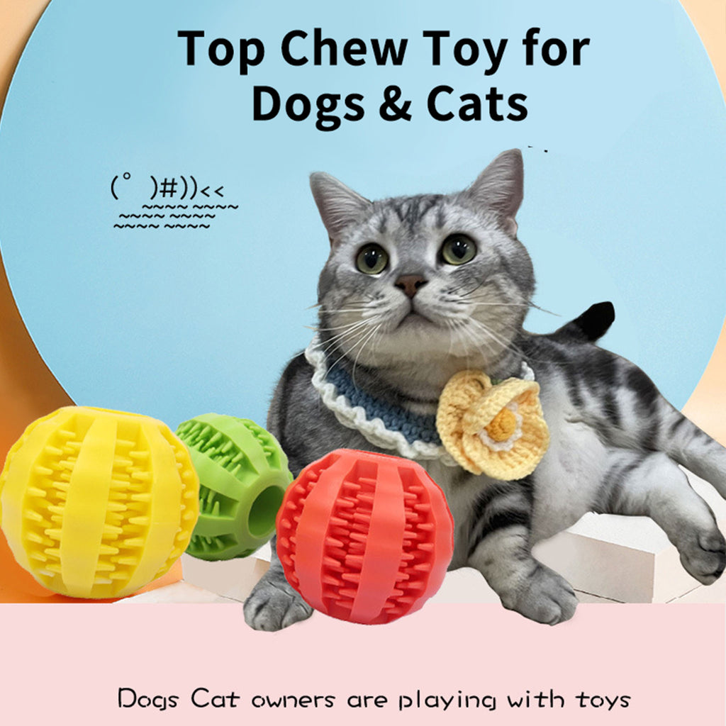 Watermelon‑Shaped TPR Treat Dispensing Ball, Interactive Chew Toy for Dogs & Cats, Slow Feeder Enrichment Toy, 3 Sizes Available