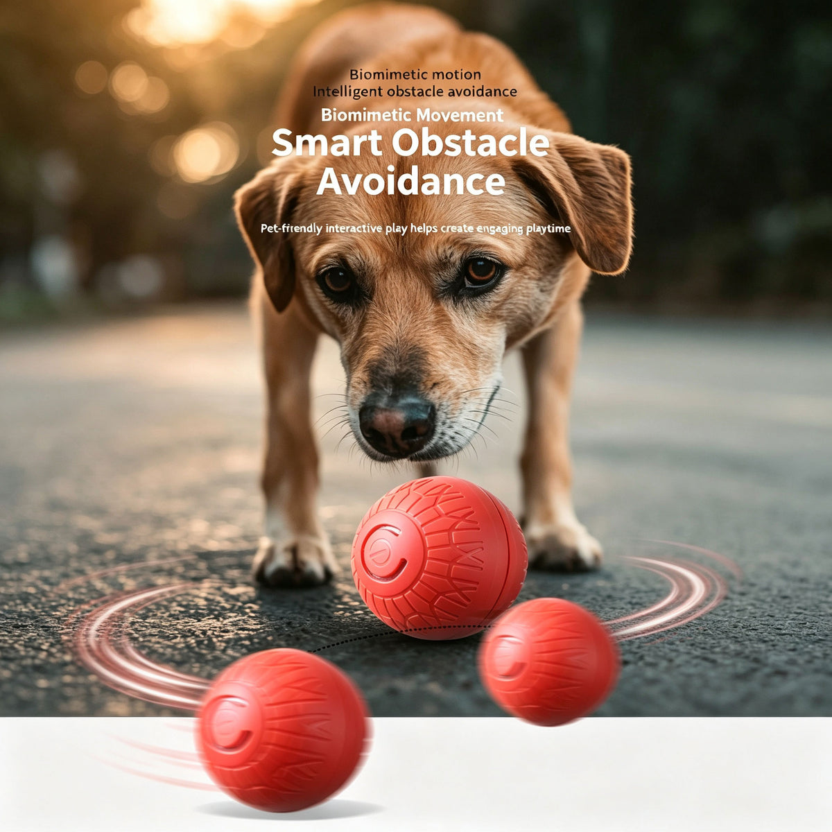 Interactive Automatic Rolling Dog Toy, USB‑C Rechargeable Moving Pet Ball for Small & Medium Dogs, Enrichment Play Toy for Indoor Outdoor Use