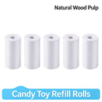 Candy-Style Bird Shredding Toy – Refillable Paper Roll Chew Toy for Parakeets, Cockatiels & Lovebirds