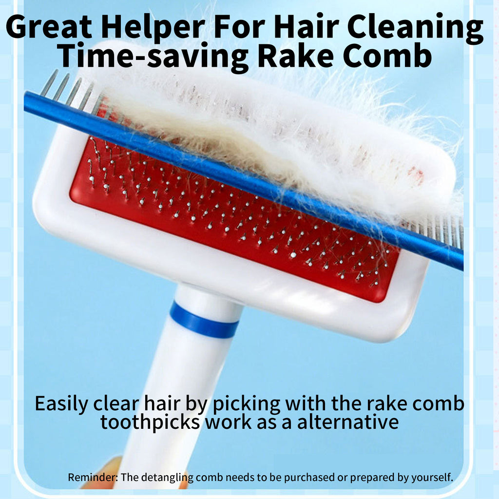 V‑Shaped Steel Pin Pet Grooming Comb, Gentle Loose Hair Remover, Daily Grooming Brush for Cats & Small Dogs