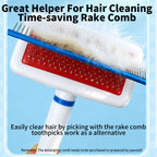 V‑Shaped Steel Pin Pet Grooming Comb, Gentle Loose Hair Remover, Daily Grooming Brush for Cats & Small Dogs