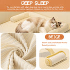 Pet Couch Bed Mat — Corduroy Dog Sofa Cover with Bolster, Non-Slip & Washable