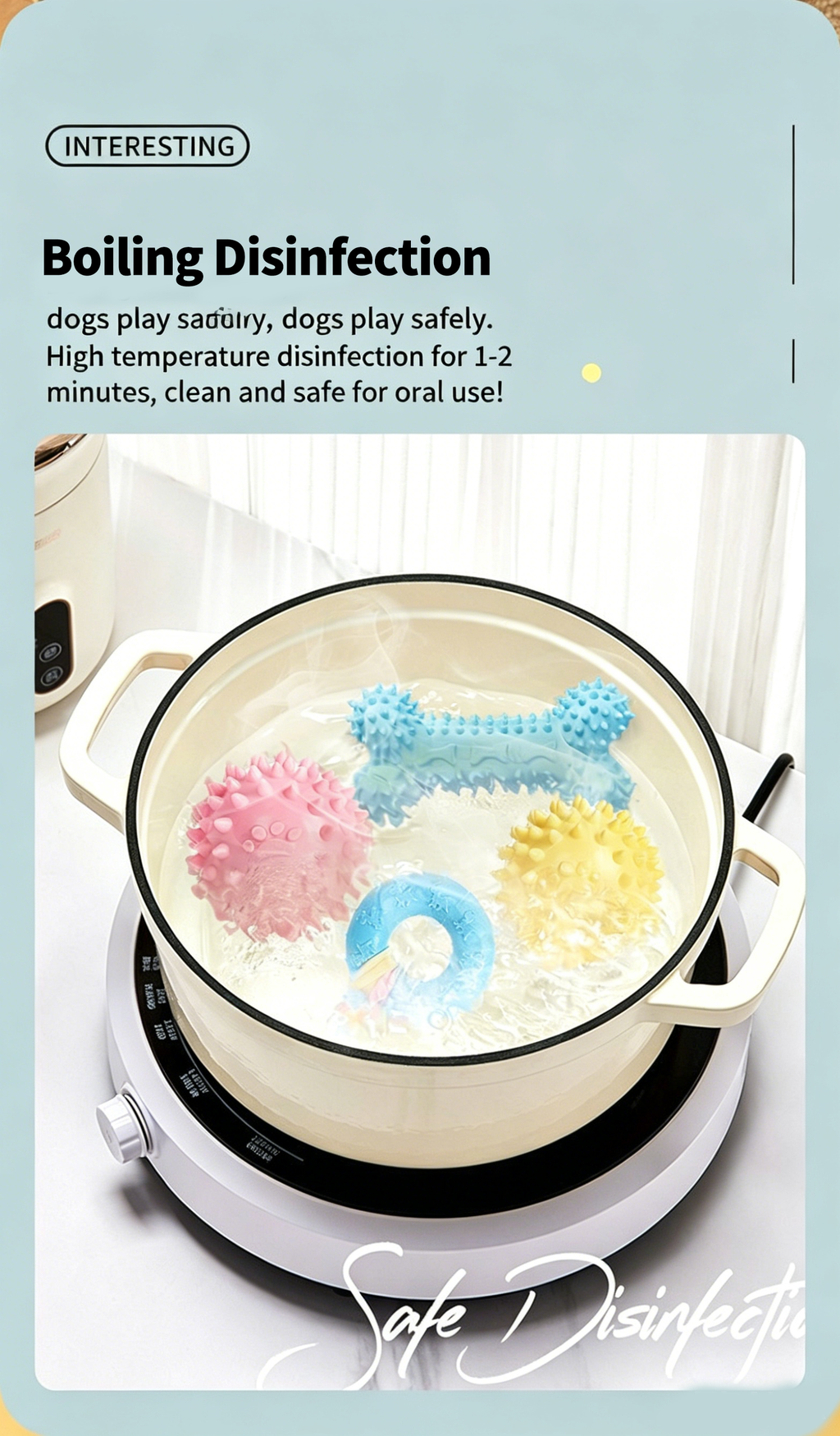 Dog TPR Chew Toy,Macaron Color Teething Stick,Durable Bite‑Resistant Dental Toy for Puppy & Adult Dog,Boredom Relief Interactive Toy