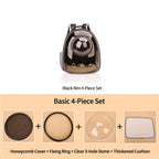 Cat Space Backpack Carrier, Semi‑Shaded Privacy Clear Pet Travel Backpack, Breathable Carrier for Small Cats & Puppies Under 6kg